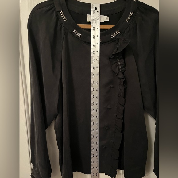 Coach NWT Silk Blouse with Ruffles and Lace - Picture 5 of 11